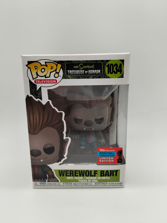 Funko pop The simpsons 2020 fall convention werewolf bart 1034