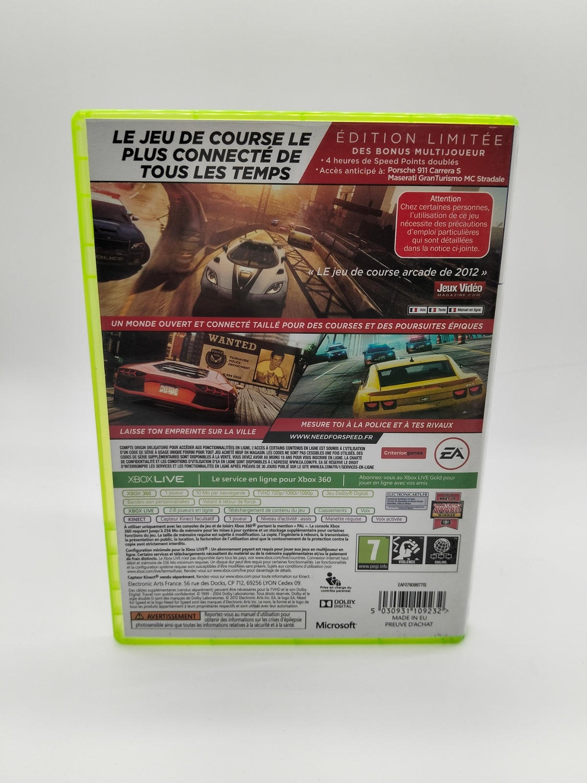 Need for Speed: Most Wanted (Édition Limitée - 2012) sur Xbox 360