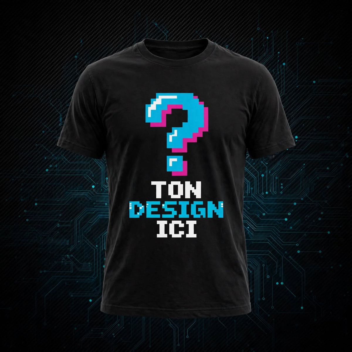 T-shirt Gaming Personnalisé Blanc ou noir - S au XXL